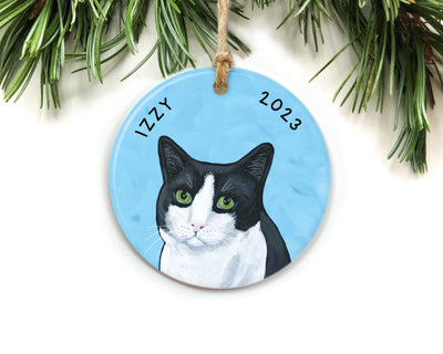 Black & White Cat Ornament