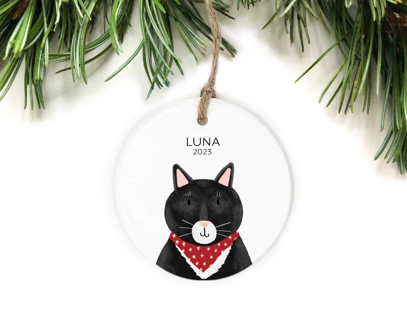 Black & White Cat Ornament
