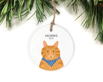 Orange Tabby Cat Ornament
