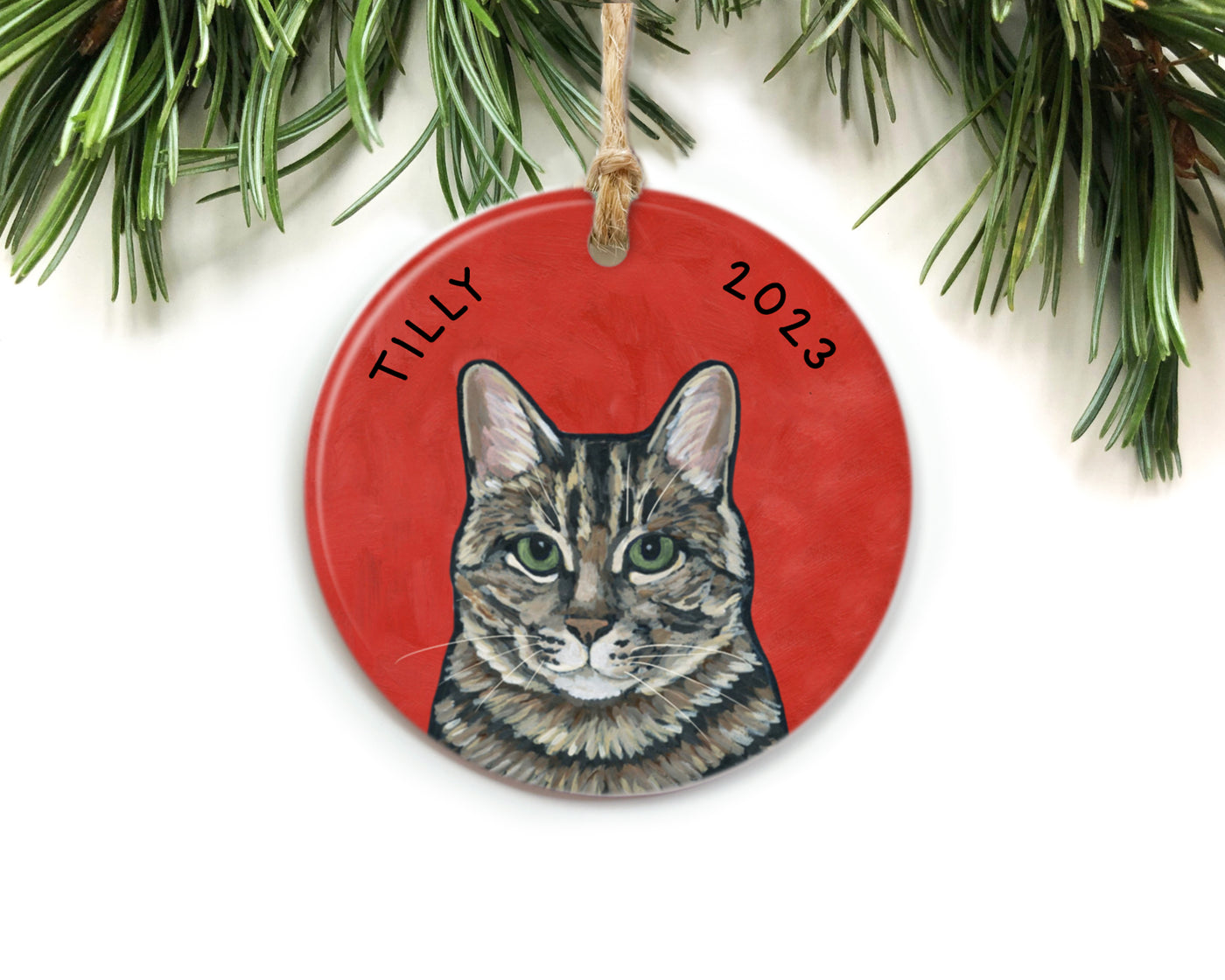 Brown Tabby Cat Ornament