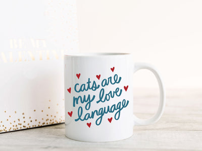 Cats are my Love Language Lettered Mug