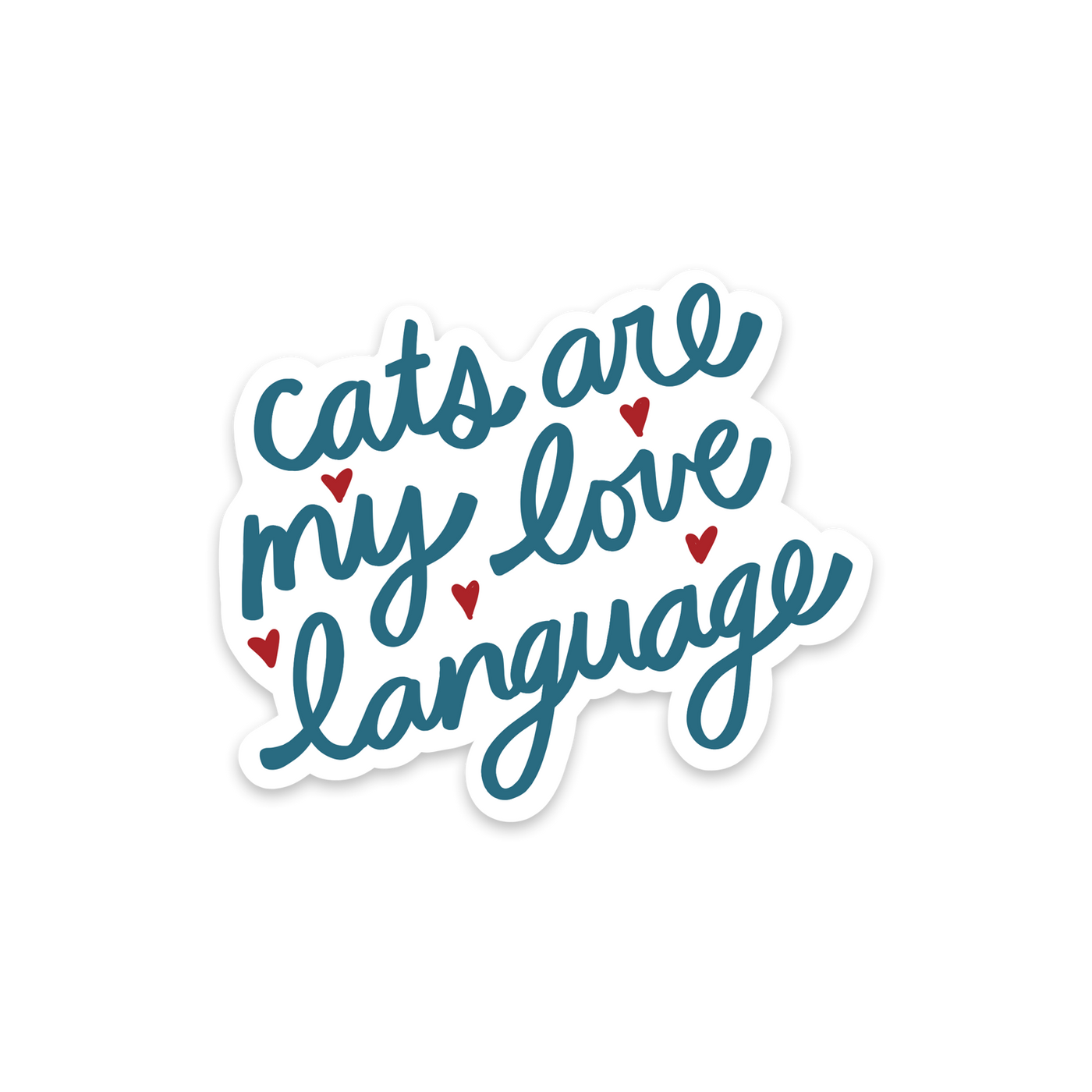 Cats are my Love Language Sticker