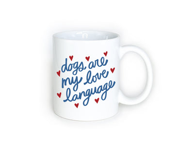 Dogs are my Love Language Lettered Mug
