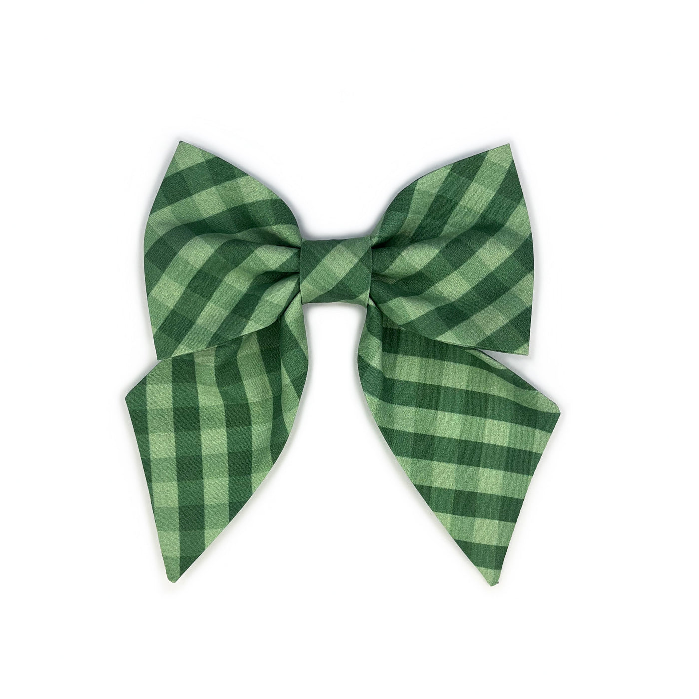 Green Check Sailor Bow