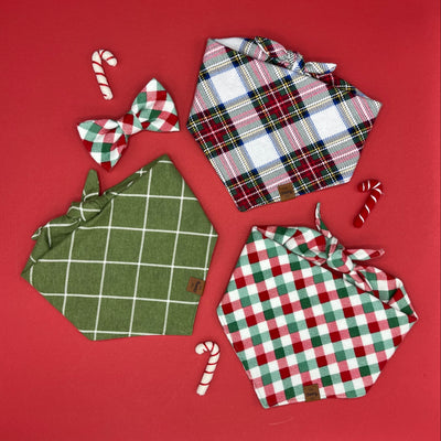 Jolly Plaid Flannel Bow Tie