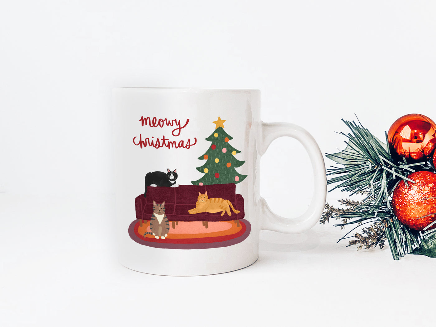 Meowy Christmas Mug