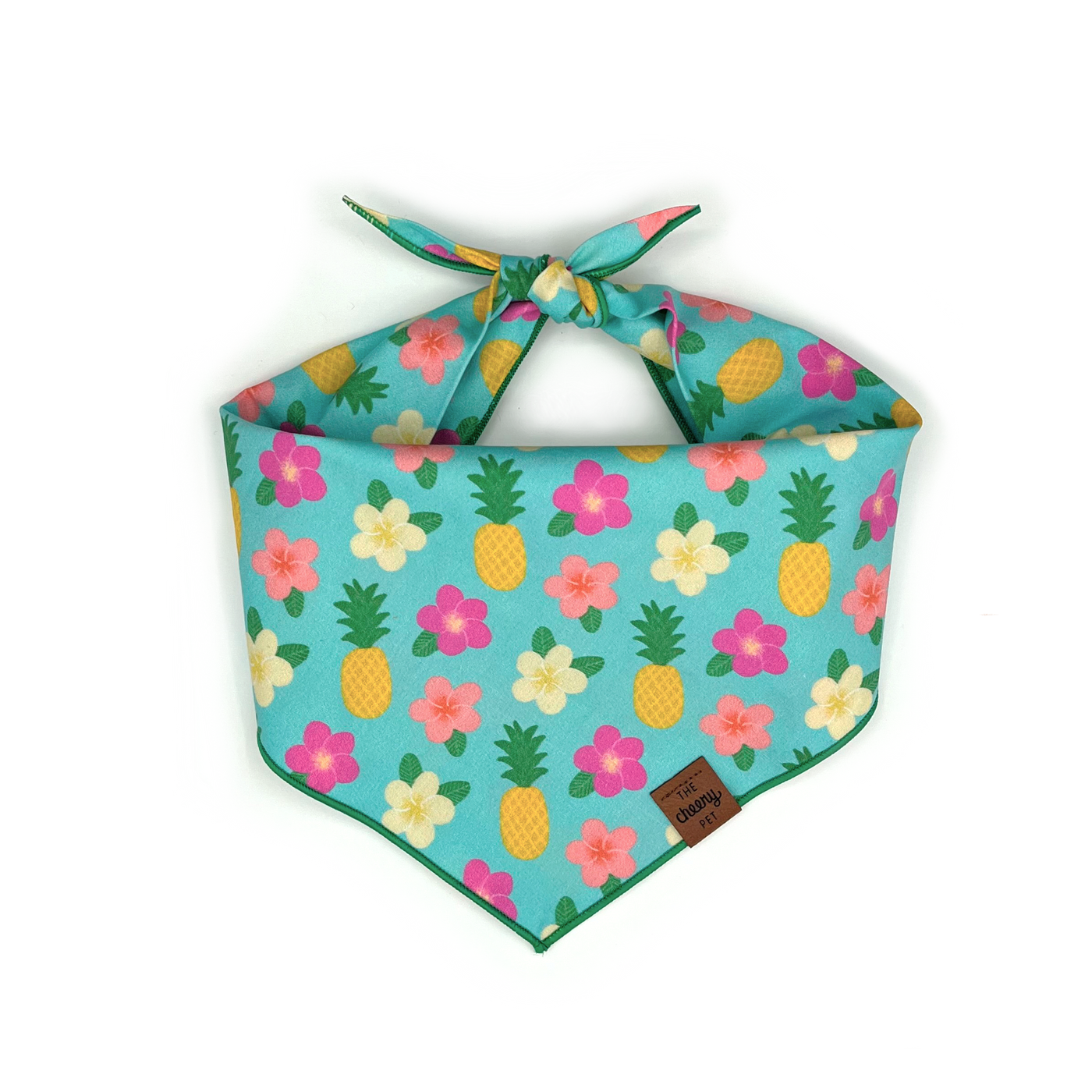 Pineapple and Plumeria Pet Bandana