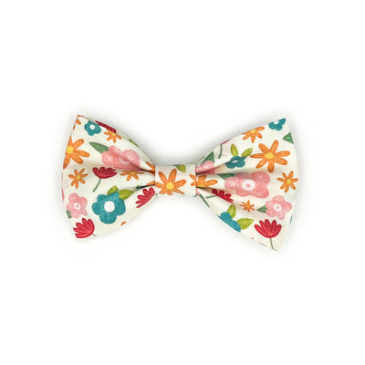 Pink Floral Bow Tie