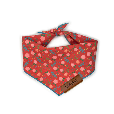 Red Floral Pet Bandana