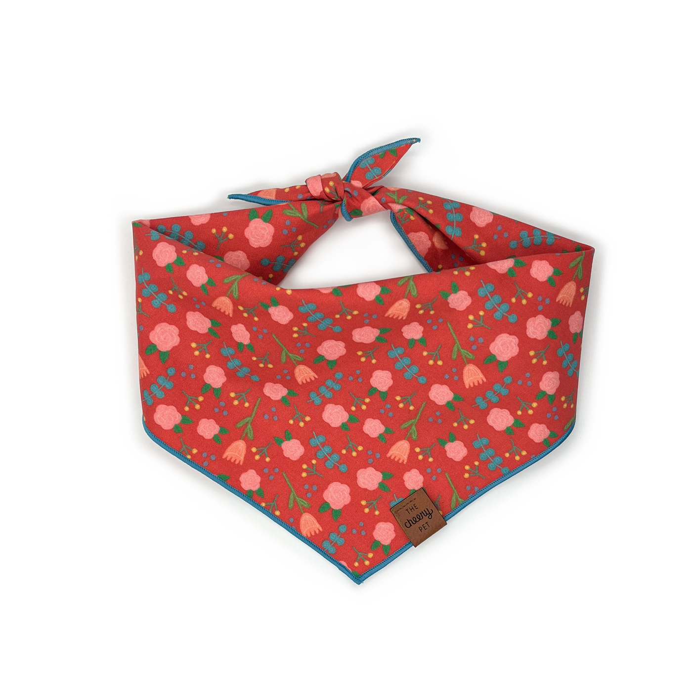 Red Floral Pet Bandana