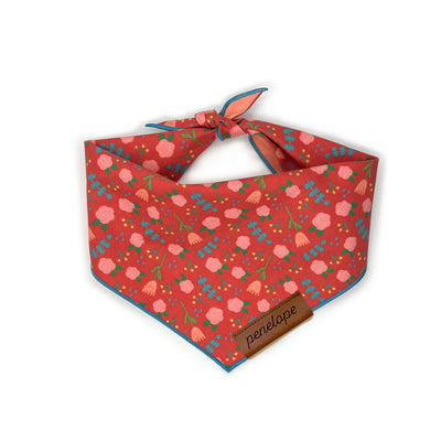 Red Floral Pet Bandana