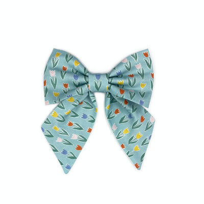 Tulips Sailor Bow - Blue